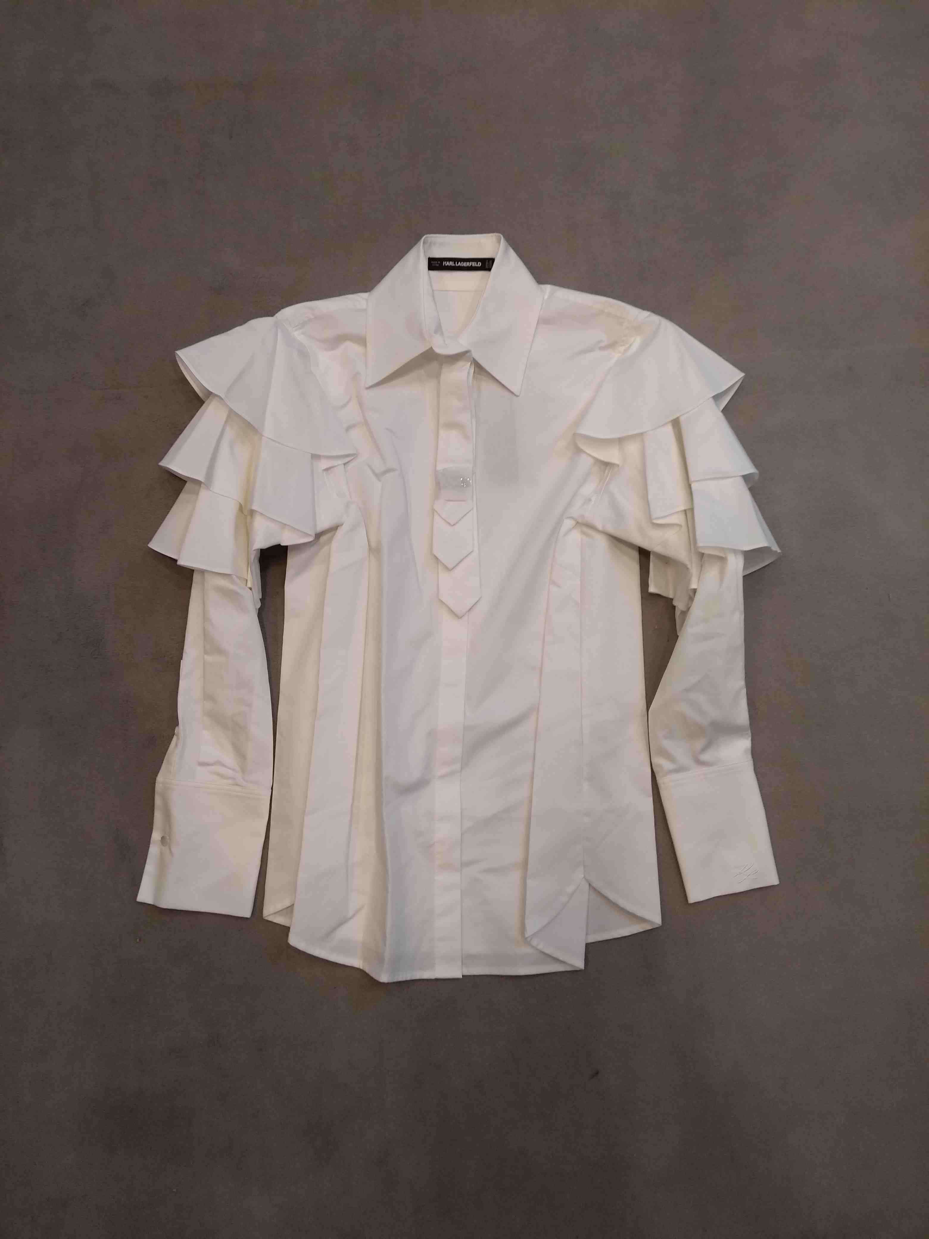 Shop Karl Lagerfeld X Joann Tie Blouse In White
