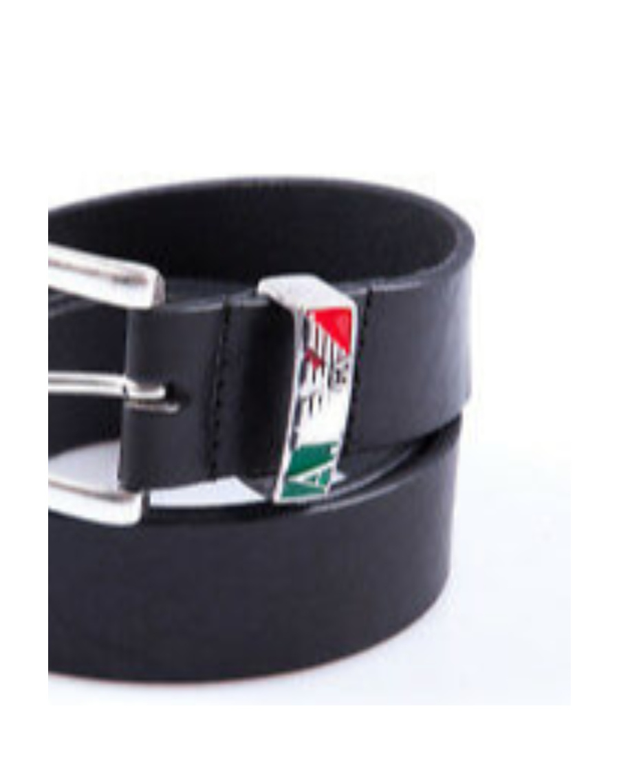 Armani Jeans Logo Belt In Black