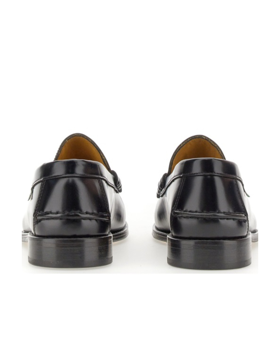 Paraboot Coraux Smooth Leather Penny Loafers In Black
