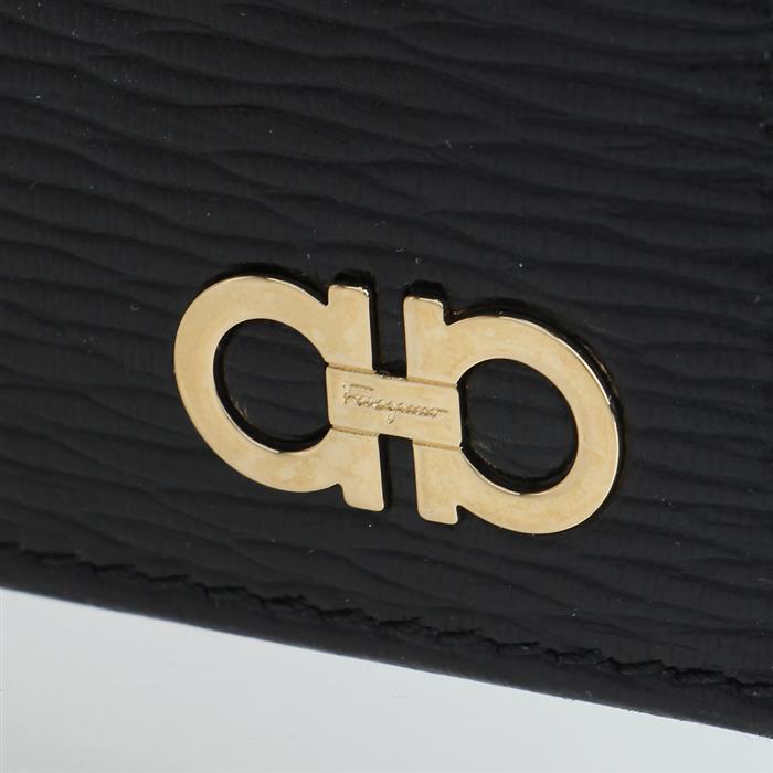 Ferragamo Men Revival Gancini Wallet In Black