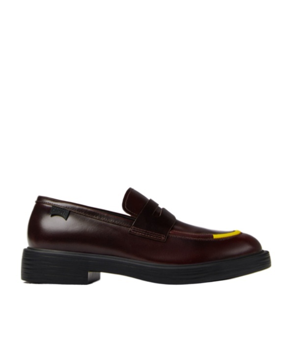 Camper Twins Leather Loafers In Brown