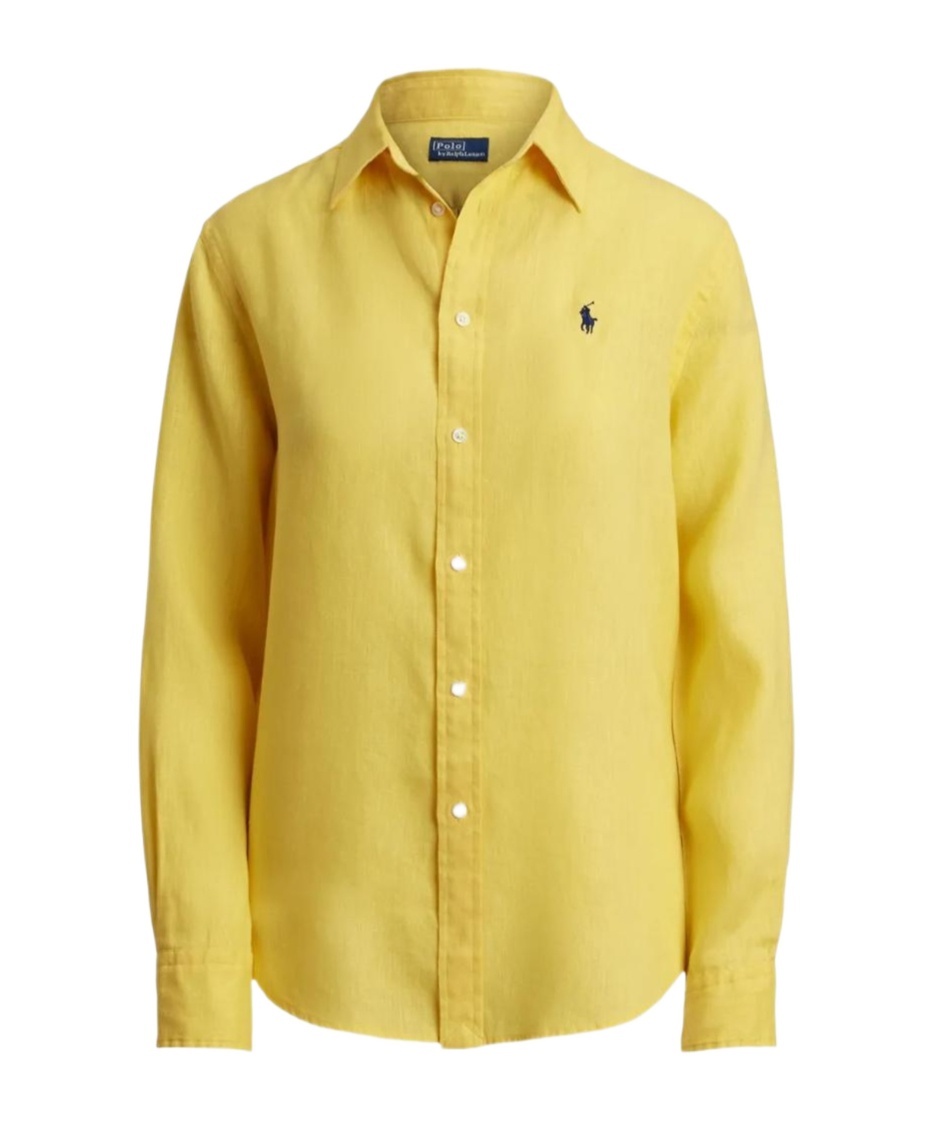 Polo Ralph Lauren Button-down Long-sleeve Shirt In Yellow