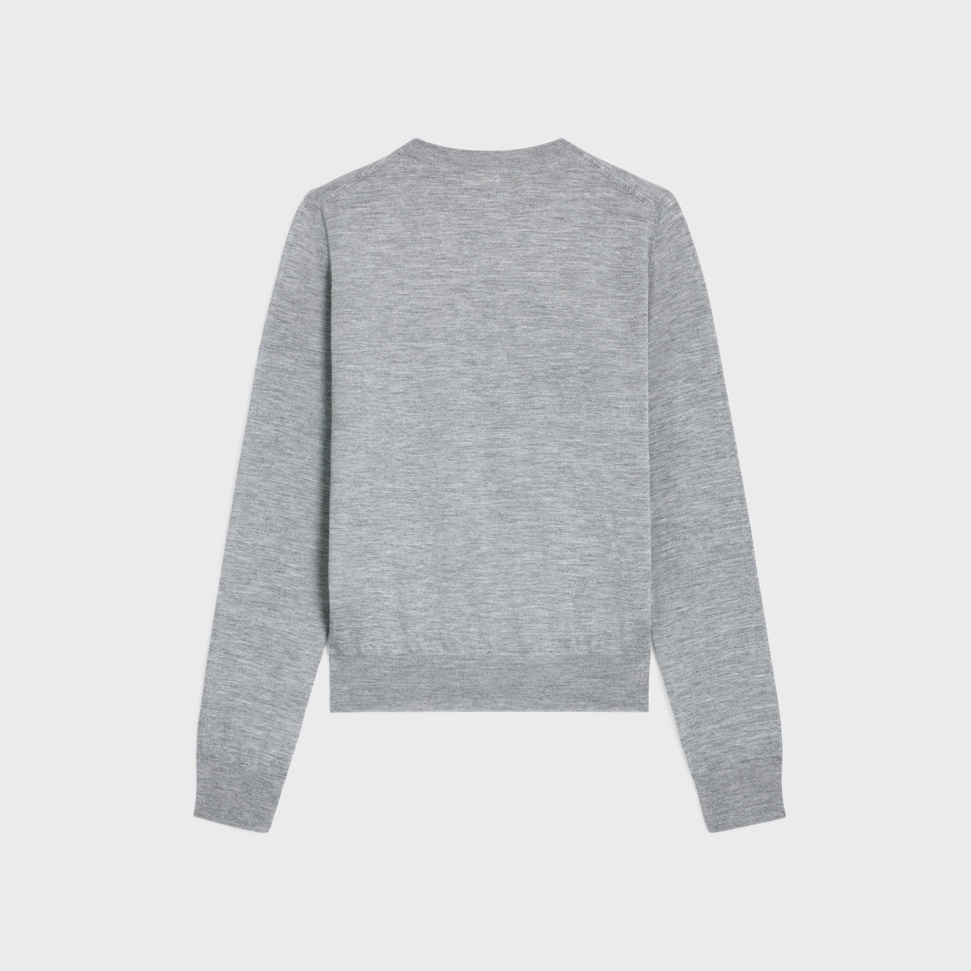 Celine Crewneck Sweater In Thin Cashmere In Gray