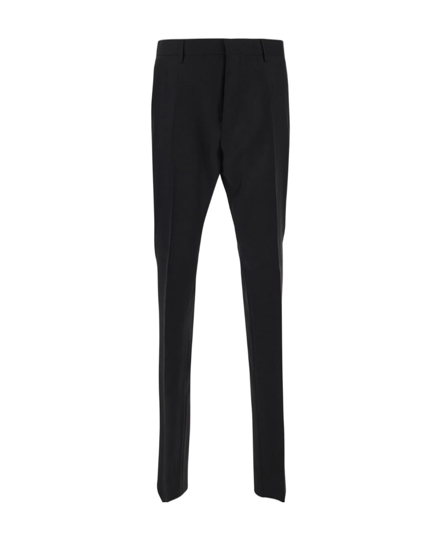 Dsquared2 Virgin Wool And Silk Cigarette Fit Pants In Black
