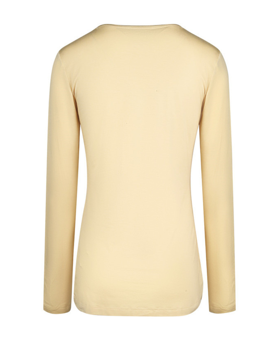 Versace T-shirt With Round Neck And Long Sleeves In Nude