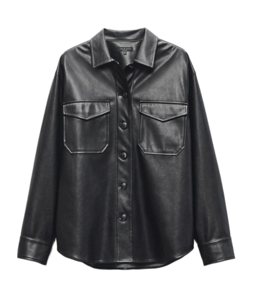 Rag & Bone Long-sleeved Shirt And Jacket In Black
