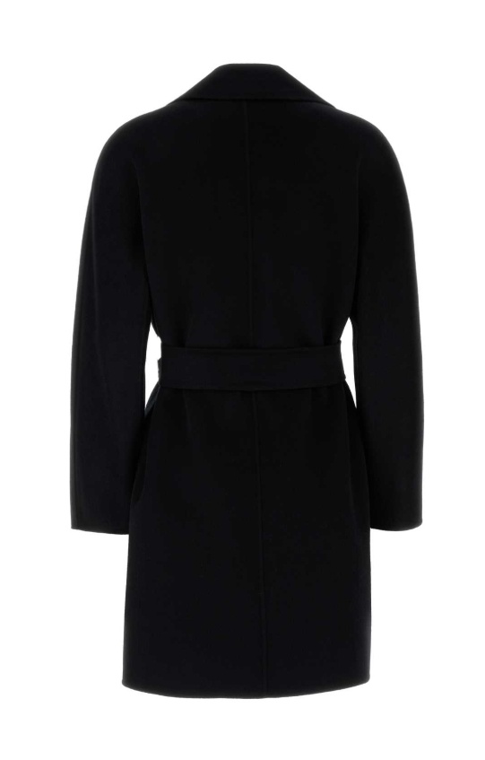 Max Mara Black Wool Blend Ajaccio Coat
