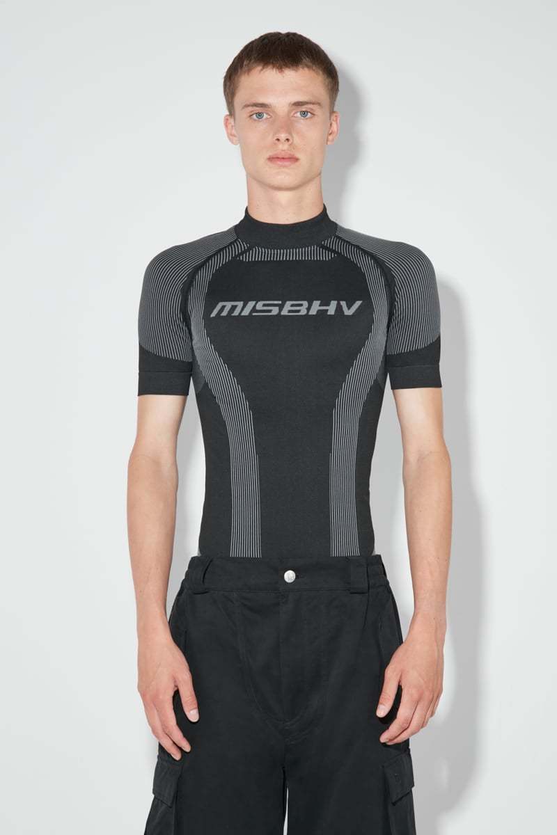 Misbhv Muted Black Stretch Sport T-shirt In Black