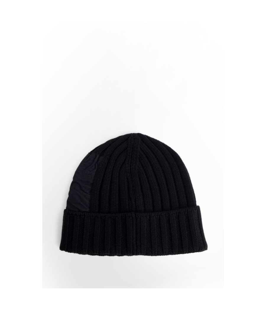 C.p. Company Ribbed-knit Wool Beanie In Black