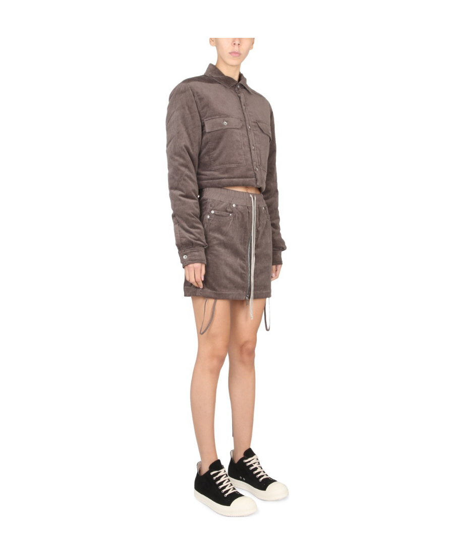 Rick Owens Drkshdw Tassel-detail Cropped Jacket In Black