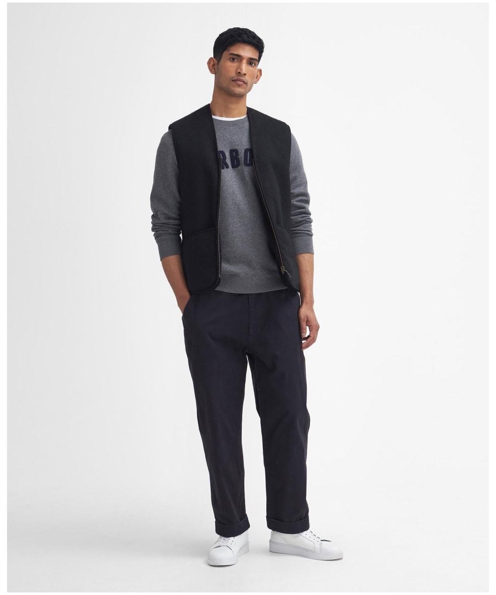 Barbour V-neck Quilted Vest In Black