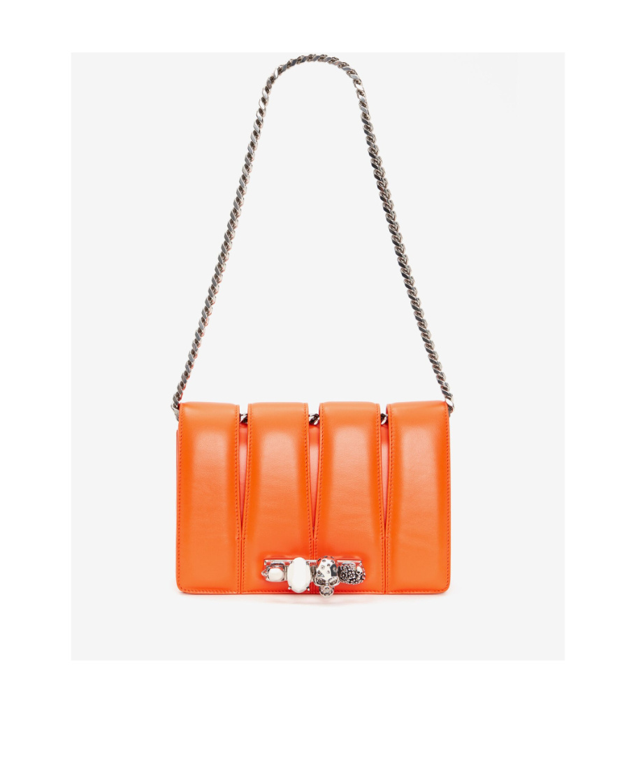 Alexander Mcqueen The Slash Crossbody Bag In Orange