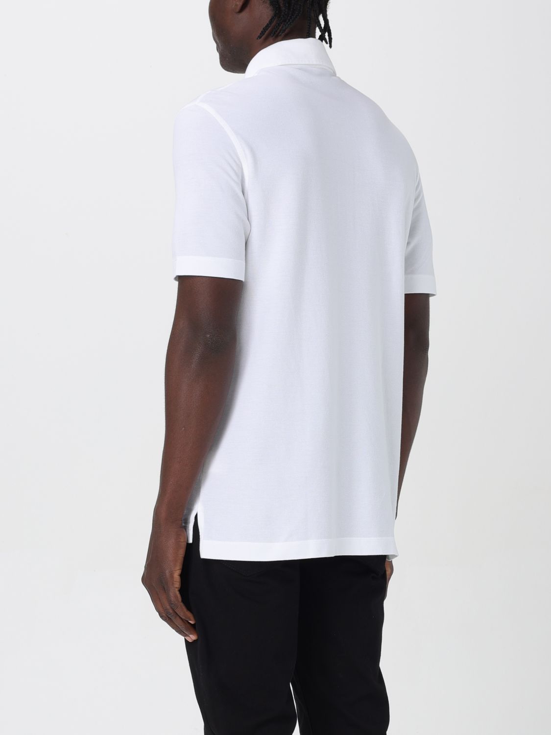 Drumohr Short Sleeve Polo In White