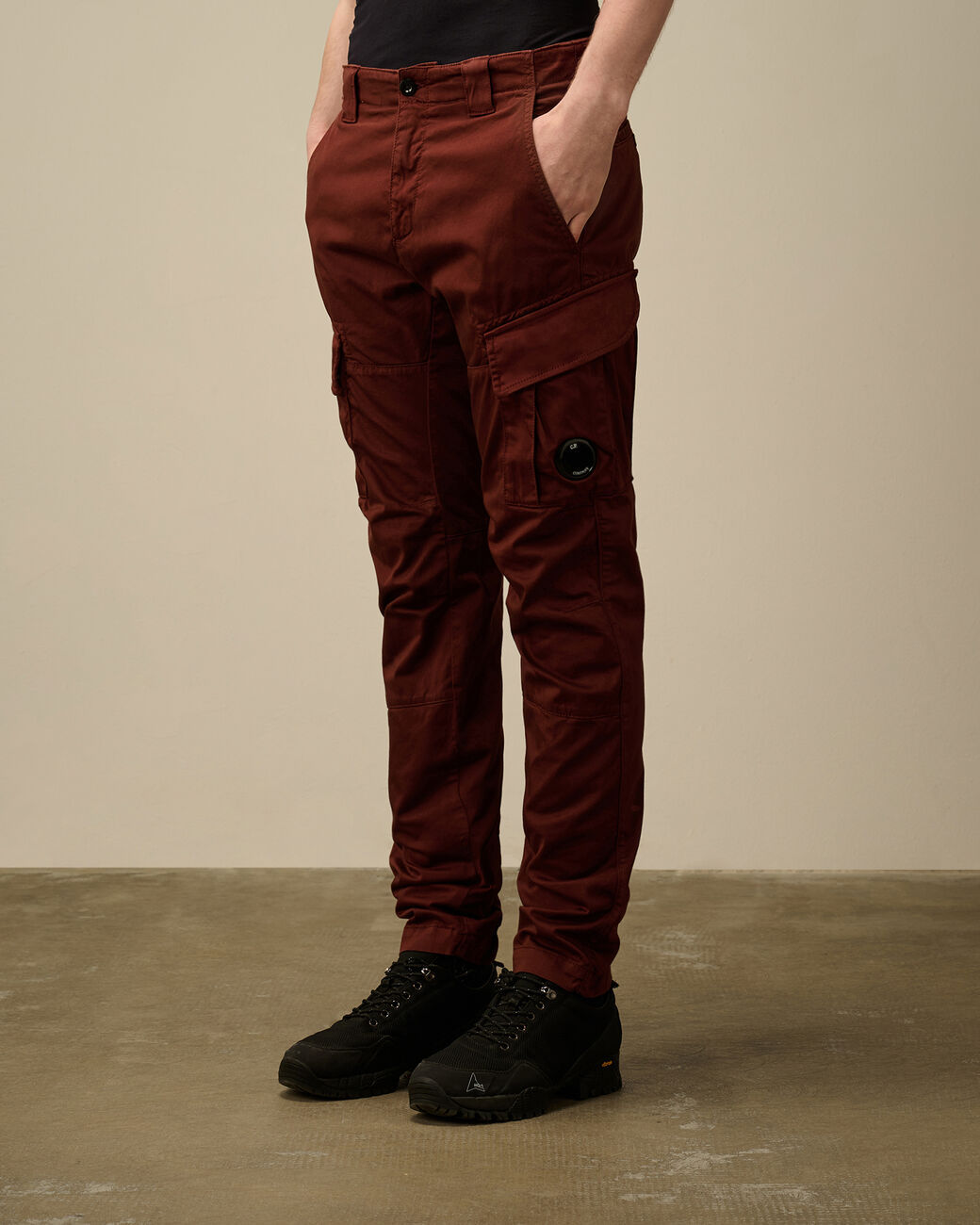 C.p. Company Belt Loop Track Pants In Brown
