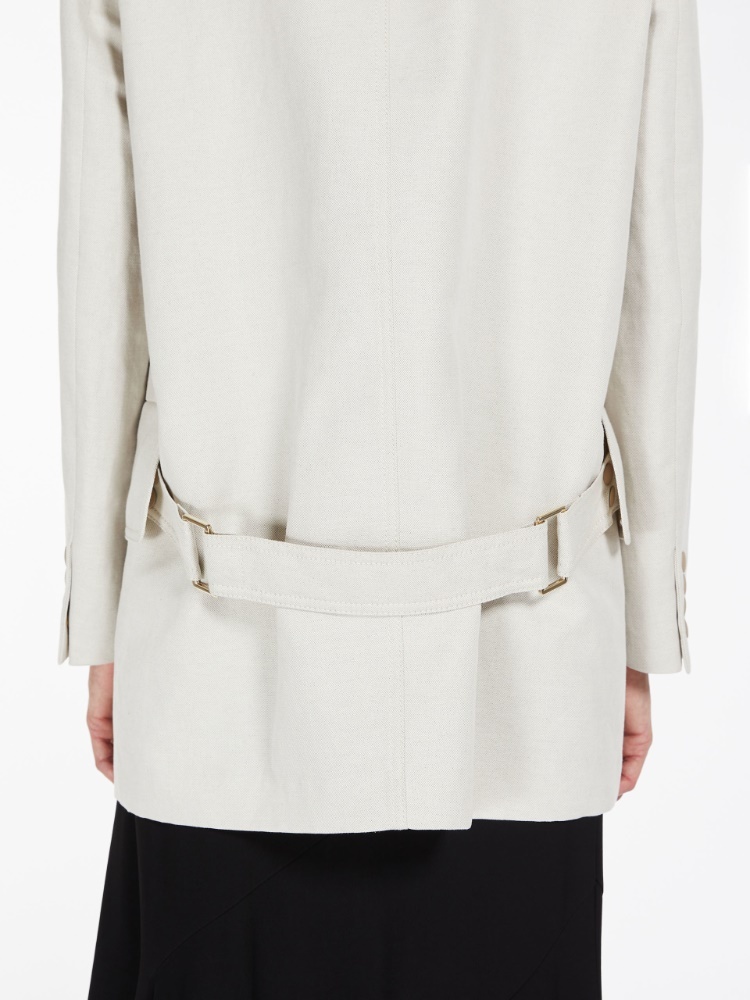 Max Mara Single-breasted Suit Jacket In White