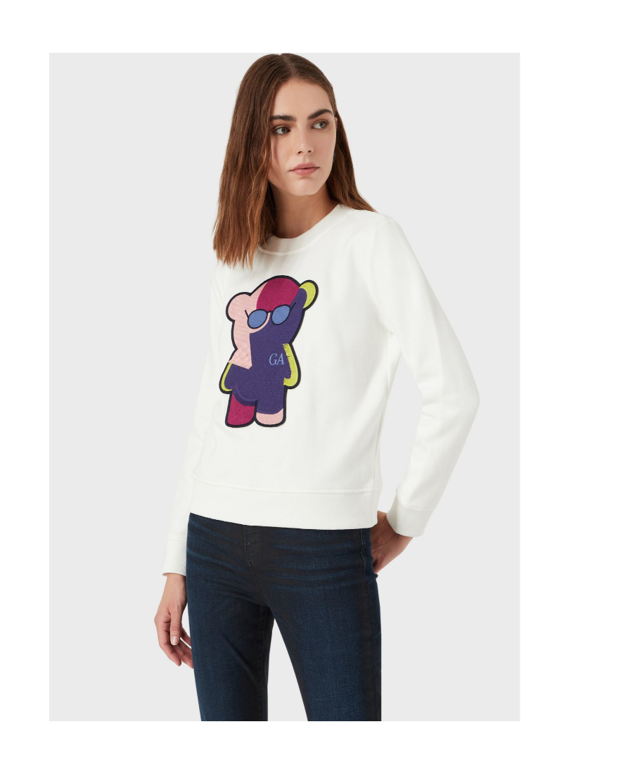 EMPORIO ARMANI MANGA BEAR LONG-SLEEVED SWEATSHIRT