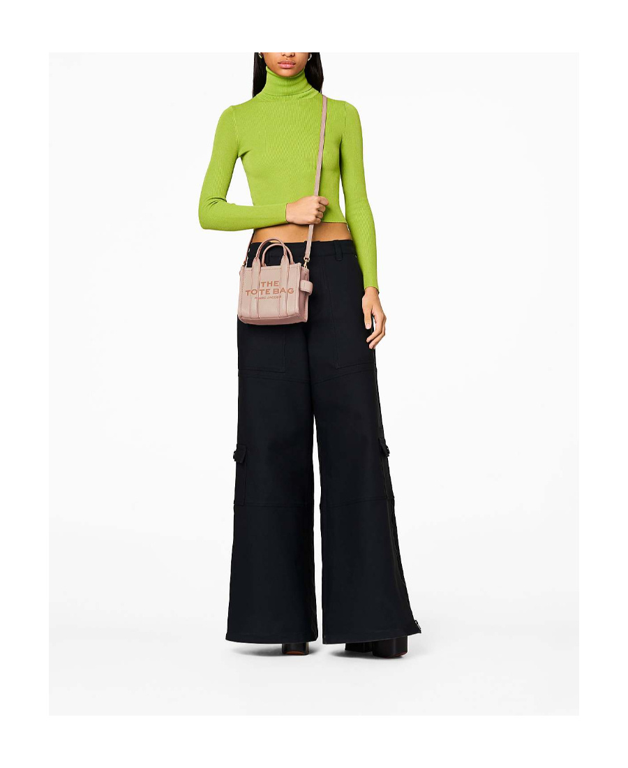 Marc Jacobs 'the Micro Tote Bag' Light Pink Shoulder Bag With Logo In Nude