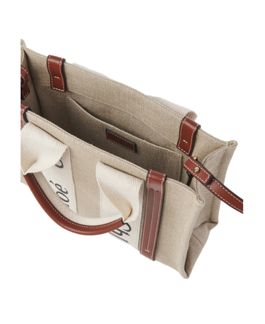 Chloé Logo Shoulder Bag In Nude