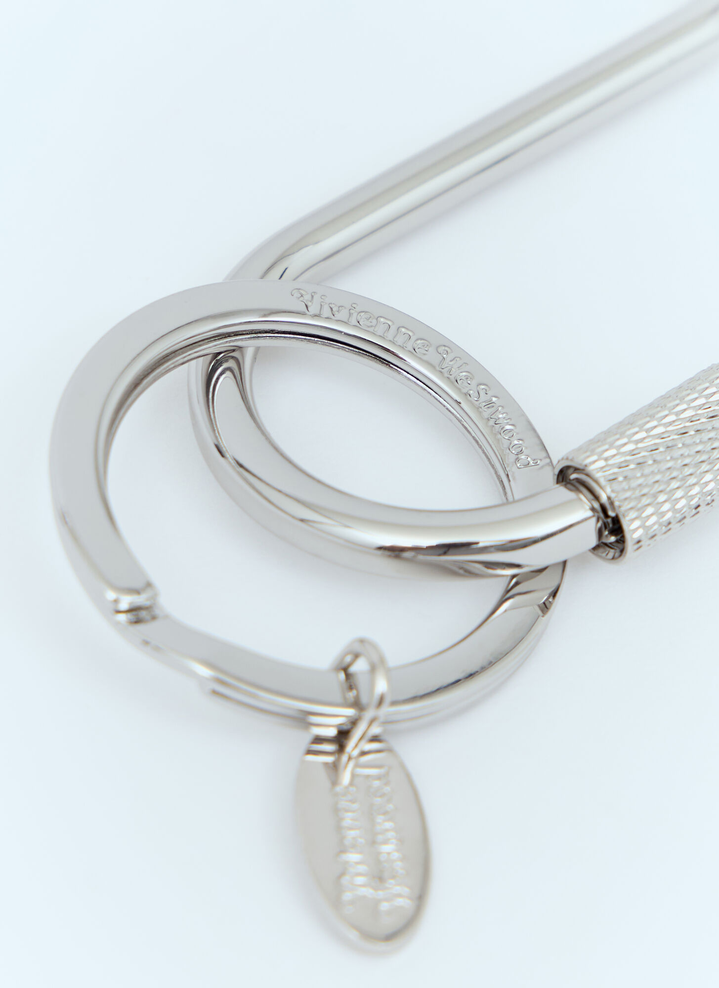 Vivienne Westwood Mountaineering Buckle Key Ring In Gray