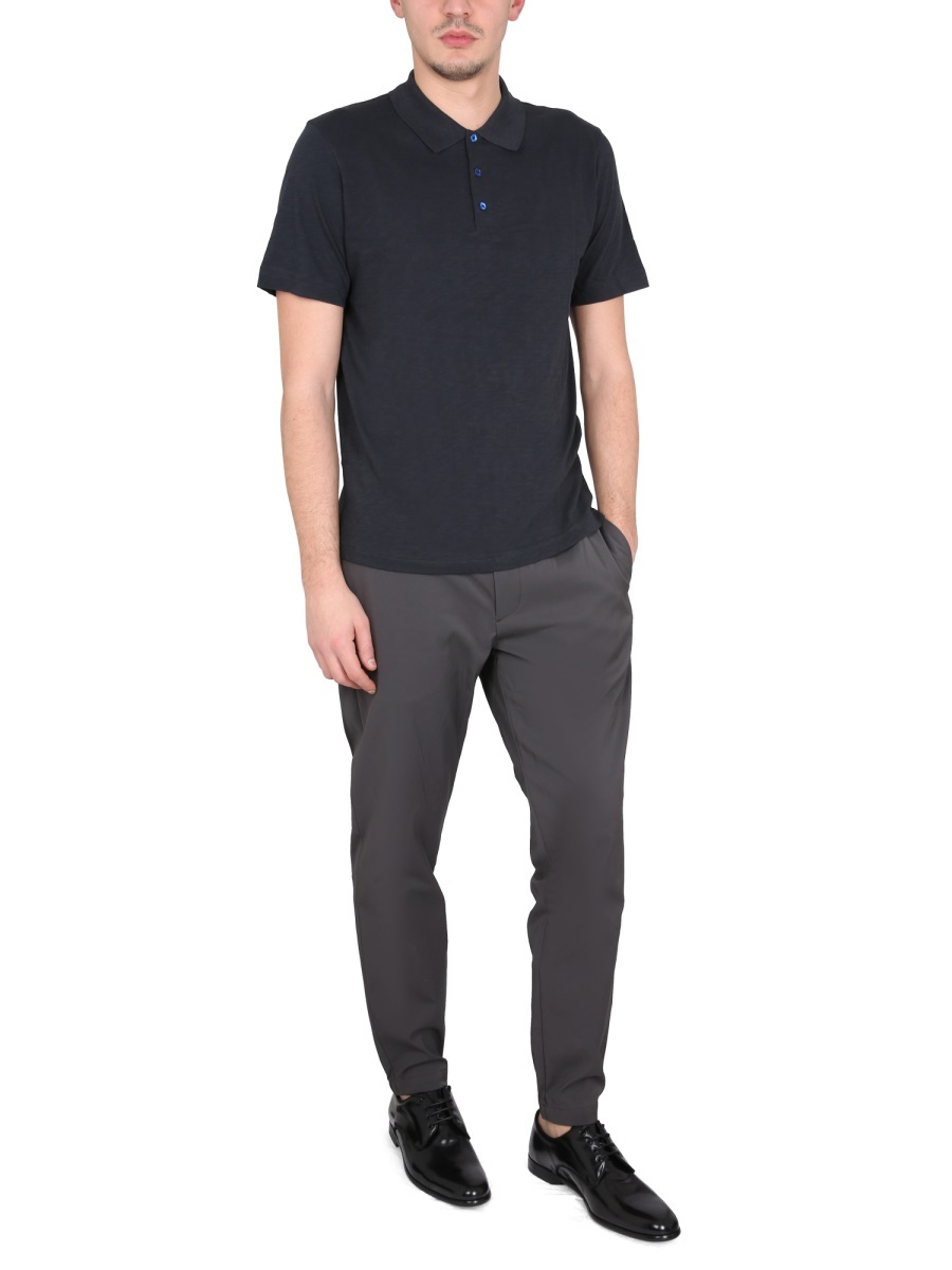 Shop Theory Short-sleeved Polo Shirt In Black
