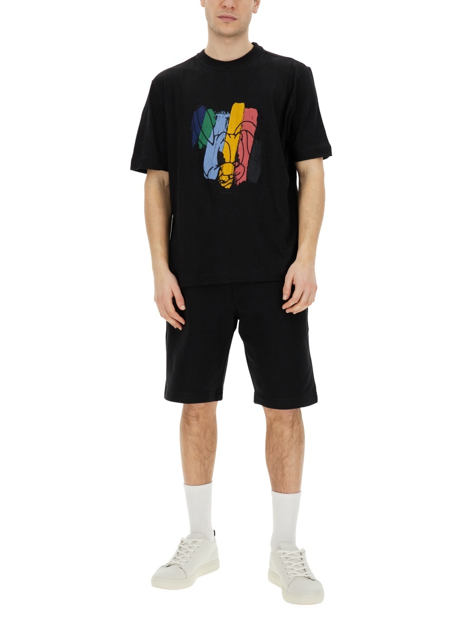 Ps By Paul Smith Ps Paul Smith Mens Reg Fit Ss Tshirt Rabbit Clothing In Black