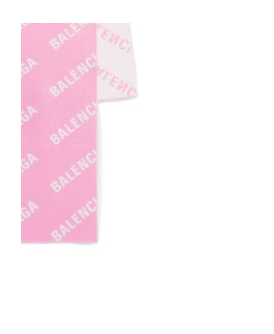 Balenciaga All Over Macro Logo Scarf In Pink
