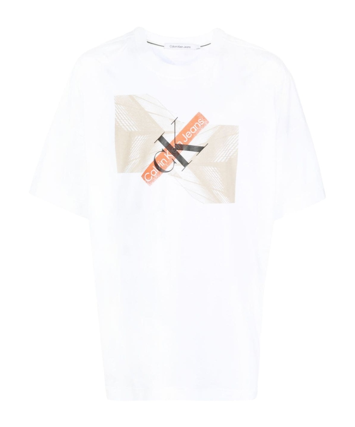 Calvin Klein Jeans Est.1978 Skyscraper Cotton T-shirt In White