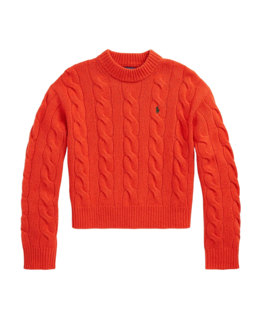 Polo Ralph Lauren Cable-knit Cashmere-wool Jumper In Red