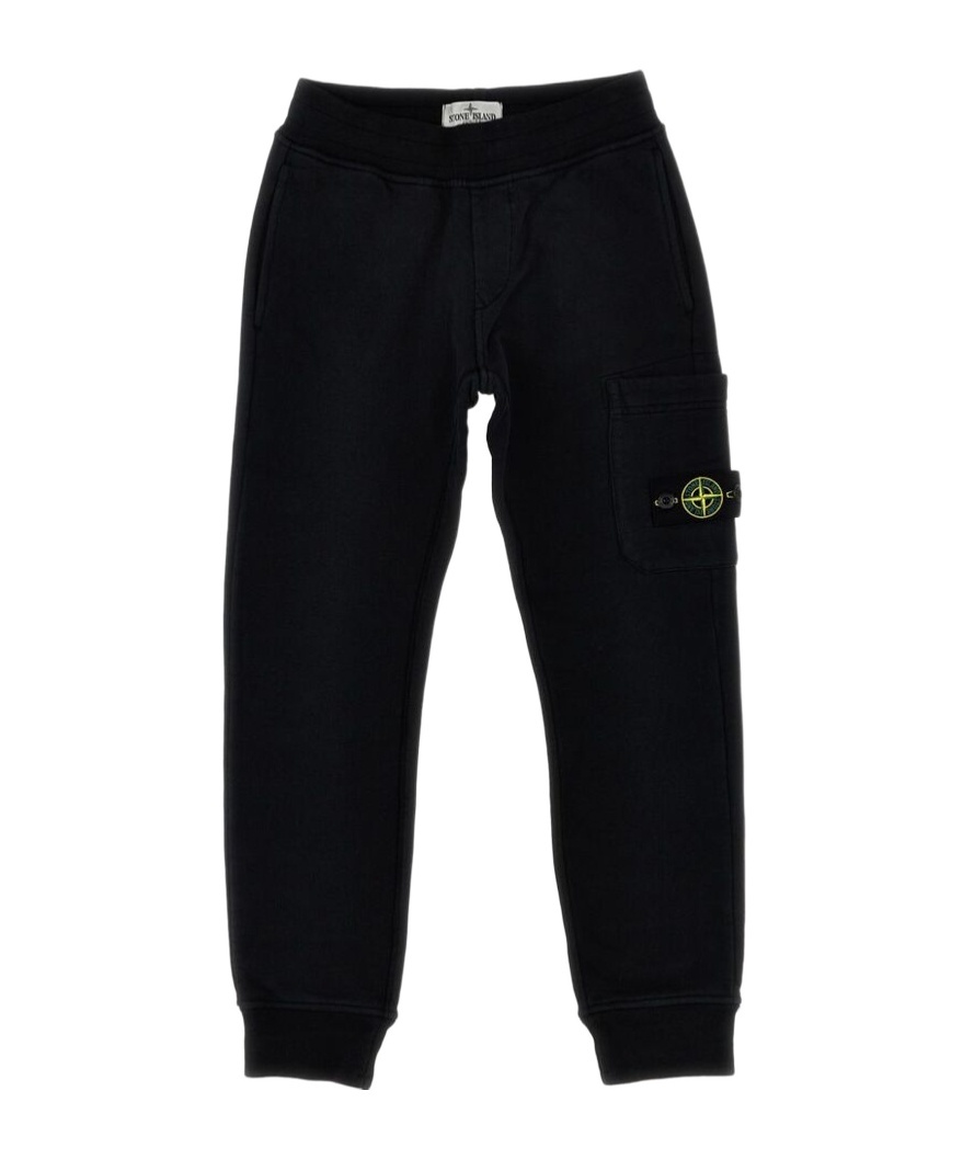 Stone Island Elastic Waist Sweatpants In Black
