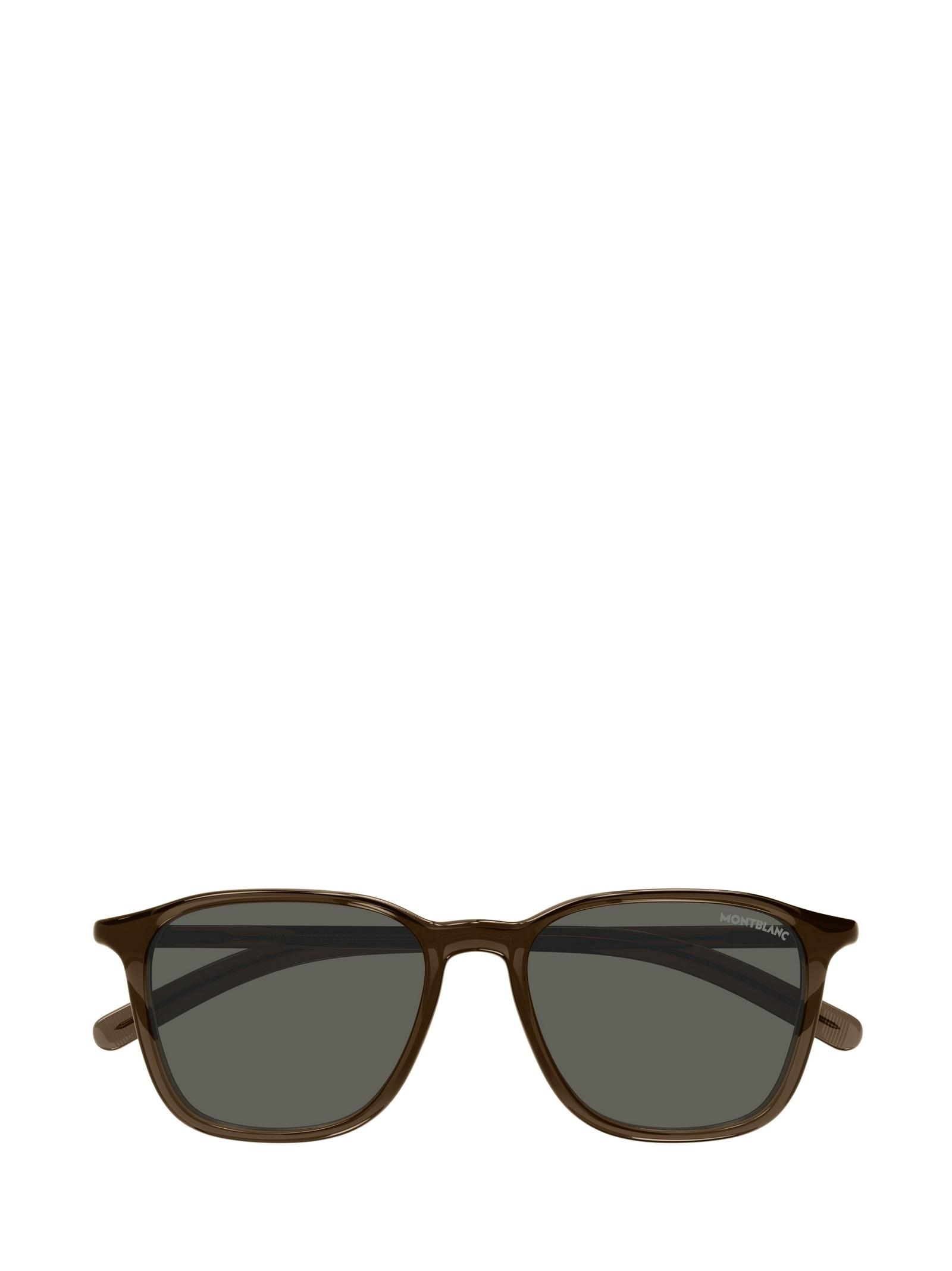 Montblanc Translucent Rectangle-frame Sunglasses In Black