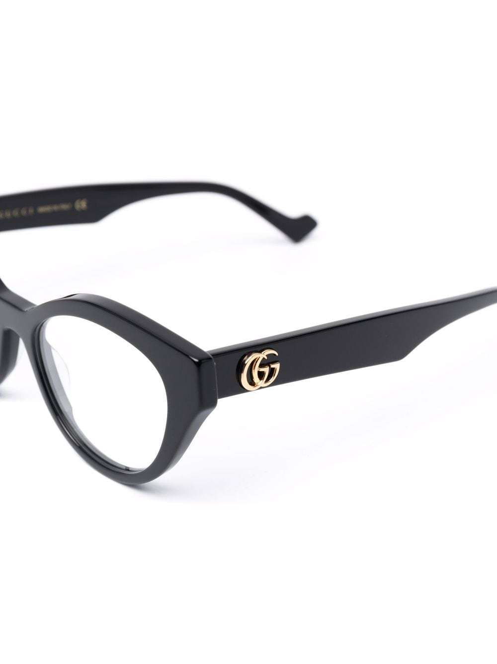 Gucci Gg Cat-eye Frame Glasses In Black