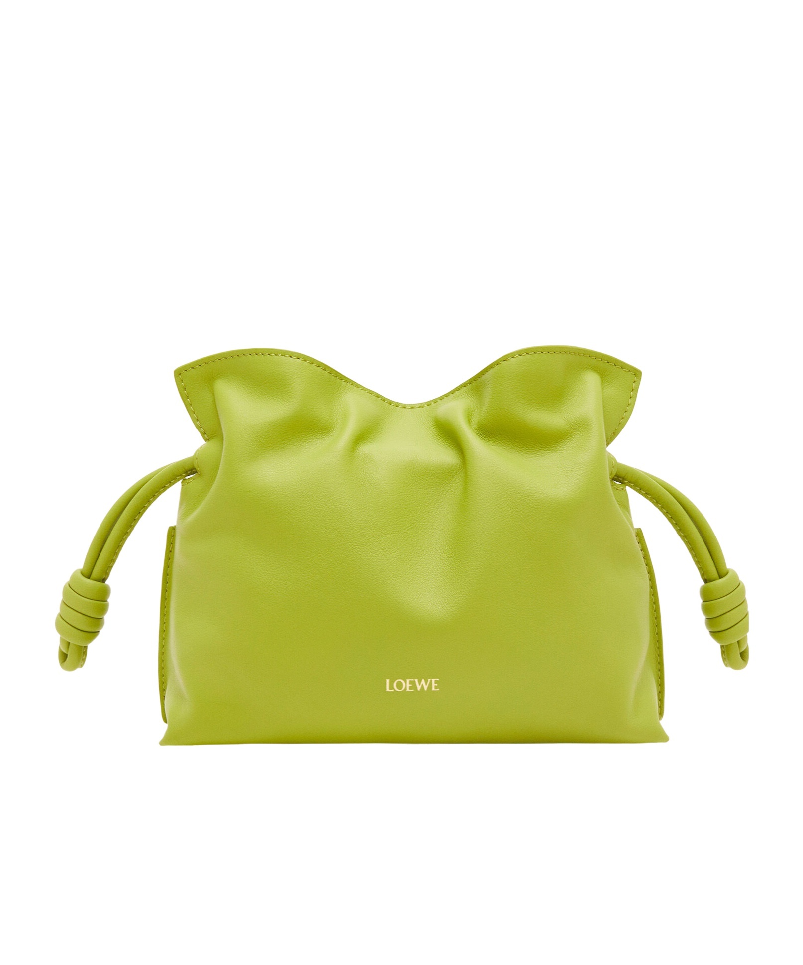 Loewe Mini Flamenco Clutch In Nappa Calfskin In Green