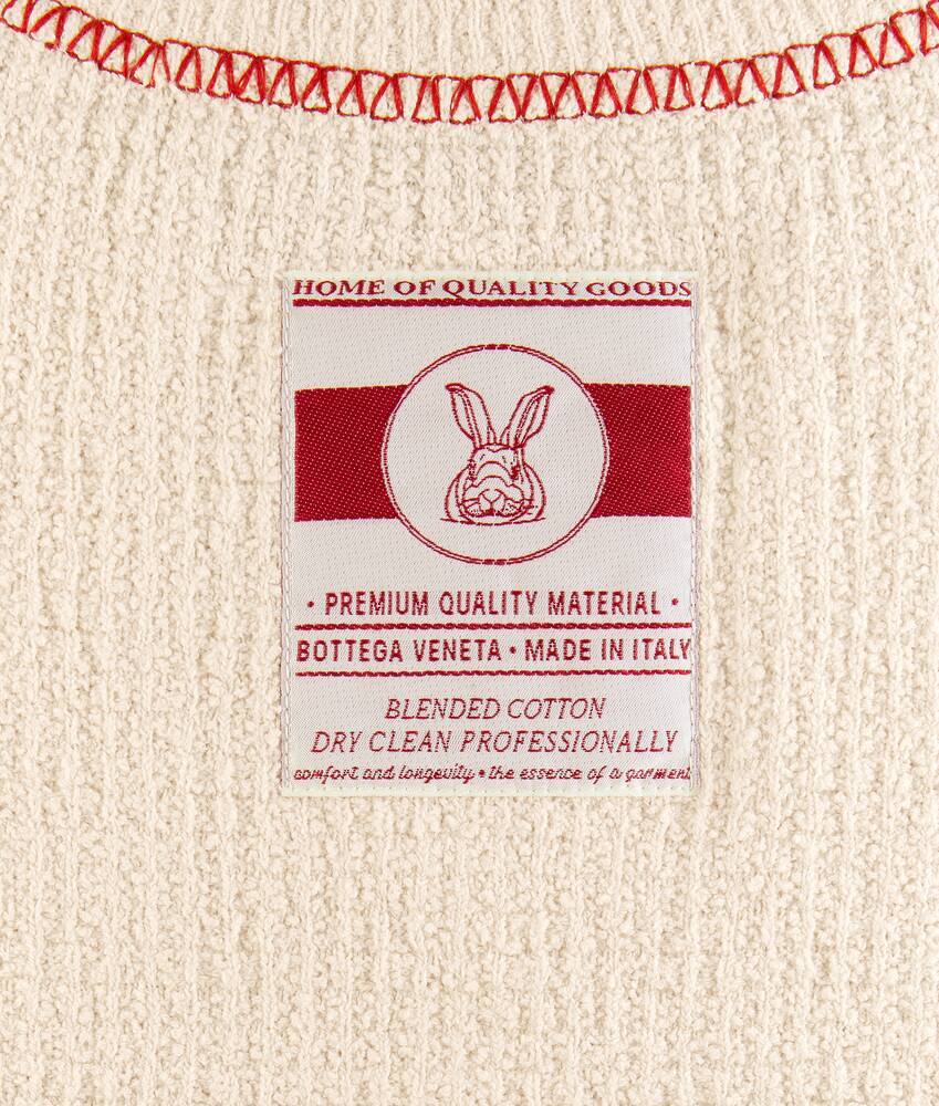 Bottega Veneta Baumwoll-t-shirt Mit Wabenmuster In Chalk Color