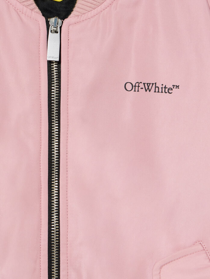 Off-white Logo Bomber Jacket In Pink