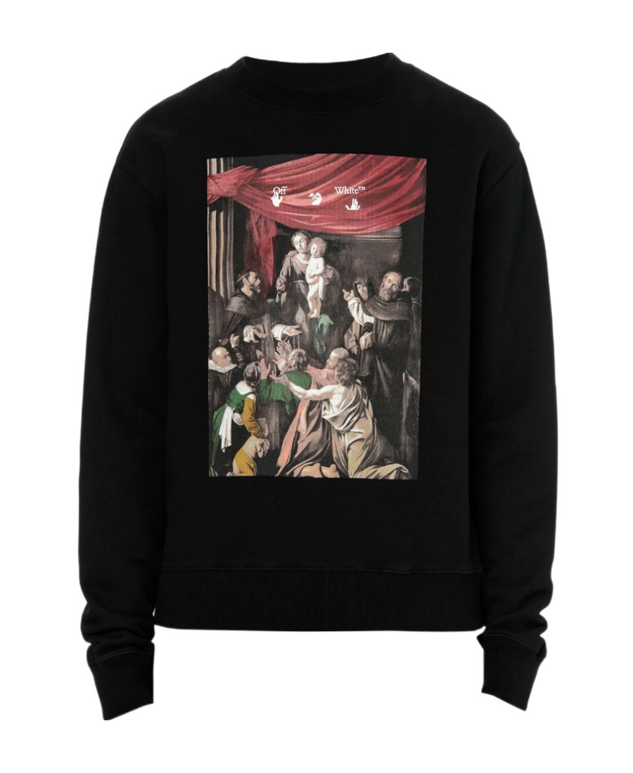 Off-white Caravaggio Painting Long-sleeve Sweatshirt In Black