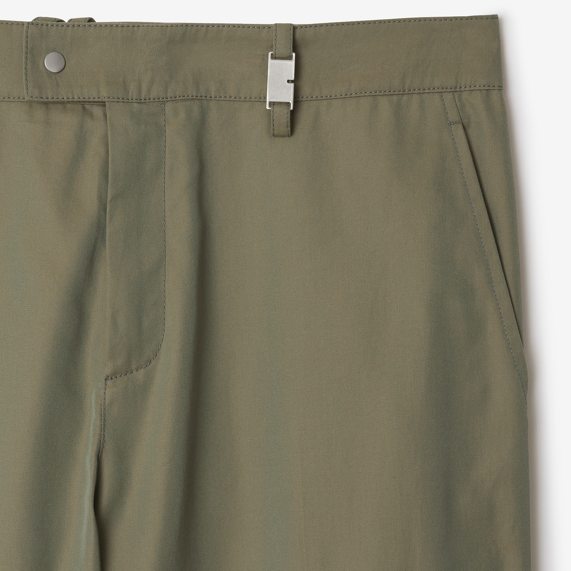 Burberry Straight-leg Cotton Trousers In Gray