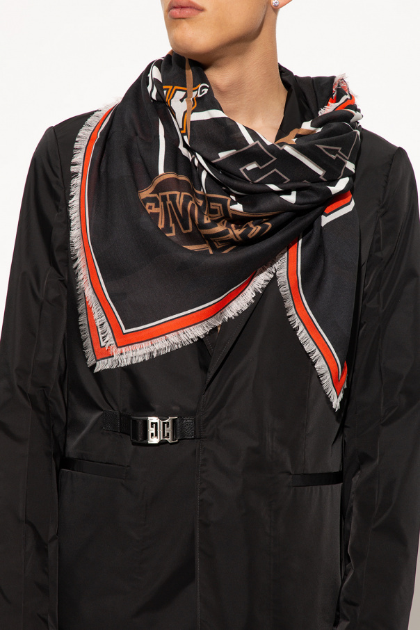 Givenchy Logo Scarf In Black
