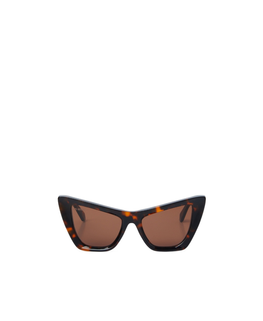 Off-white Geometric Frame Sunglasses In Brown