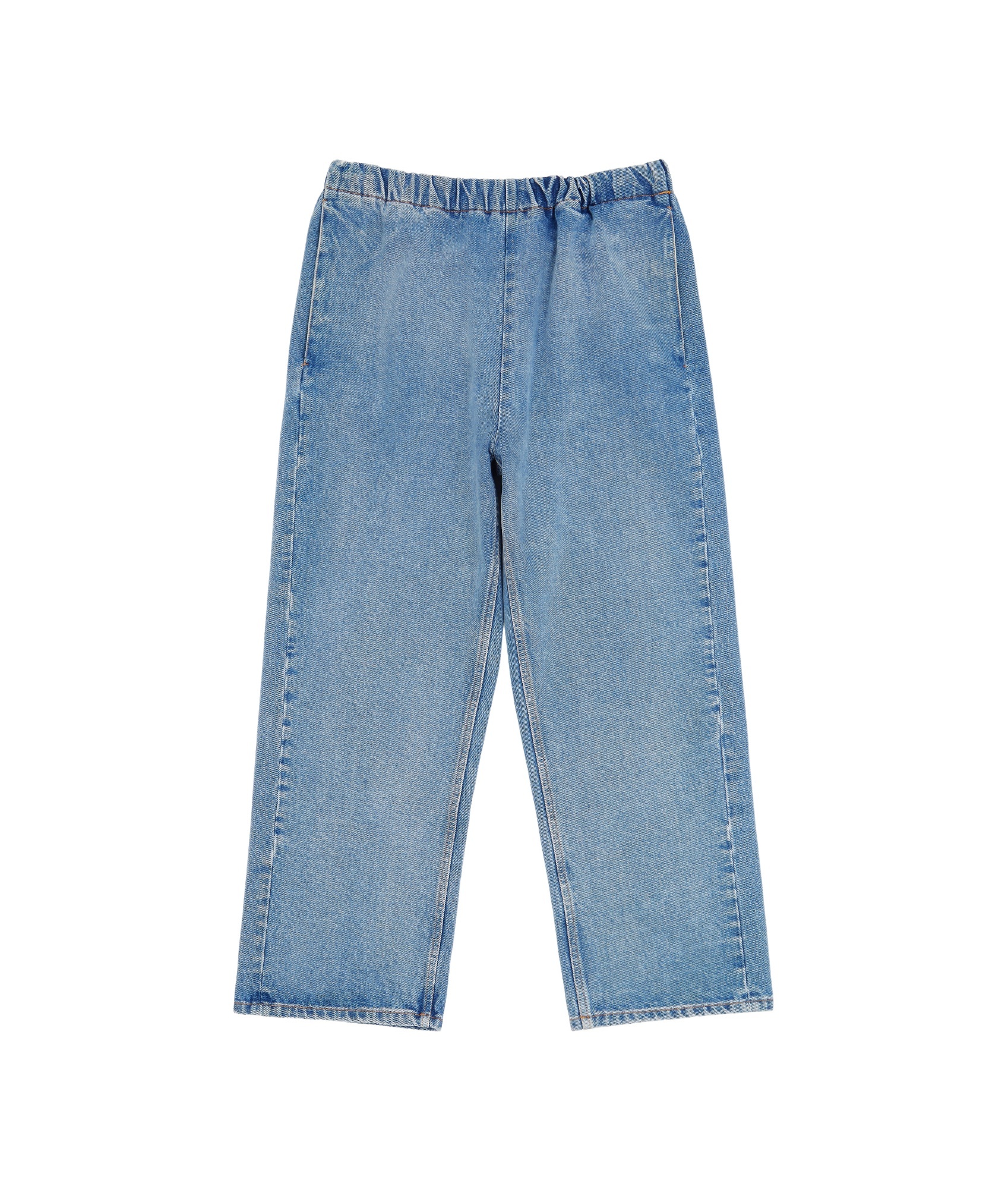 Shop Mm6 Maison Margiela Cropped Blue Denim Trousers