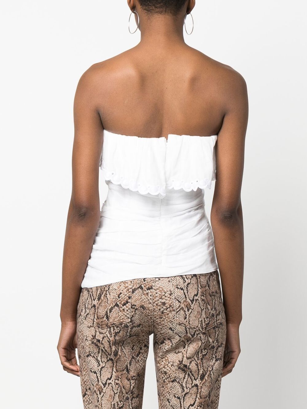 Isabel Marant Ruffle Detail Sleeveless Top In White
