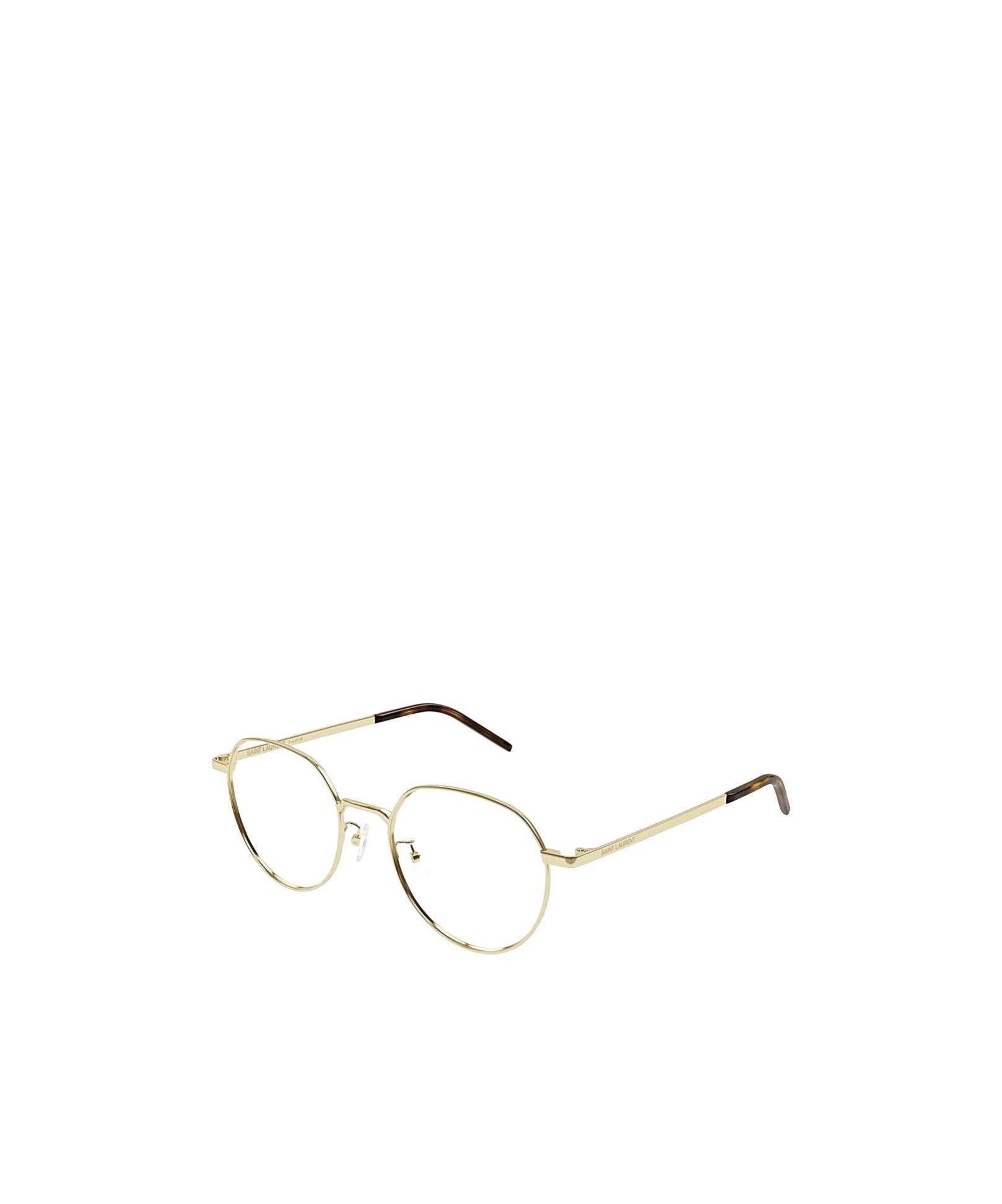 Saint Laurent Logo Flat Mirror In Nude