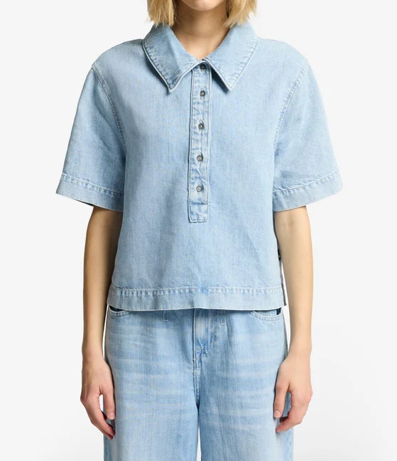 7 For All Mankind Kansas Celeste Denim Top