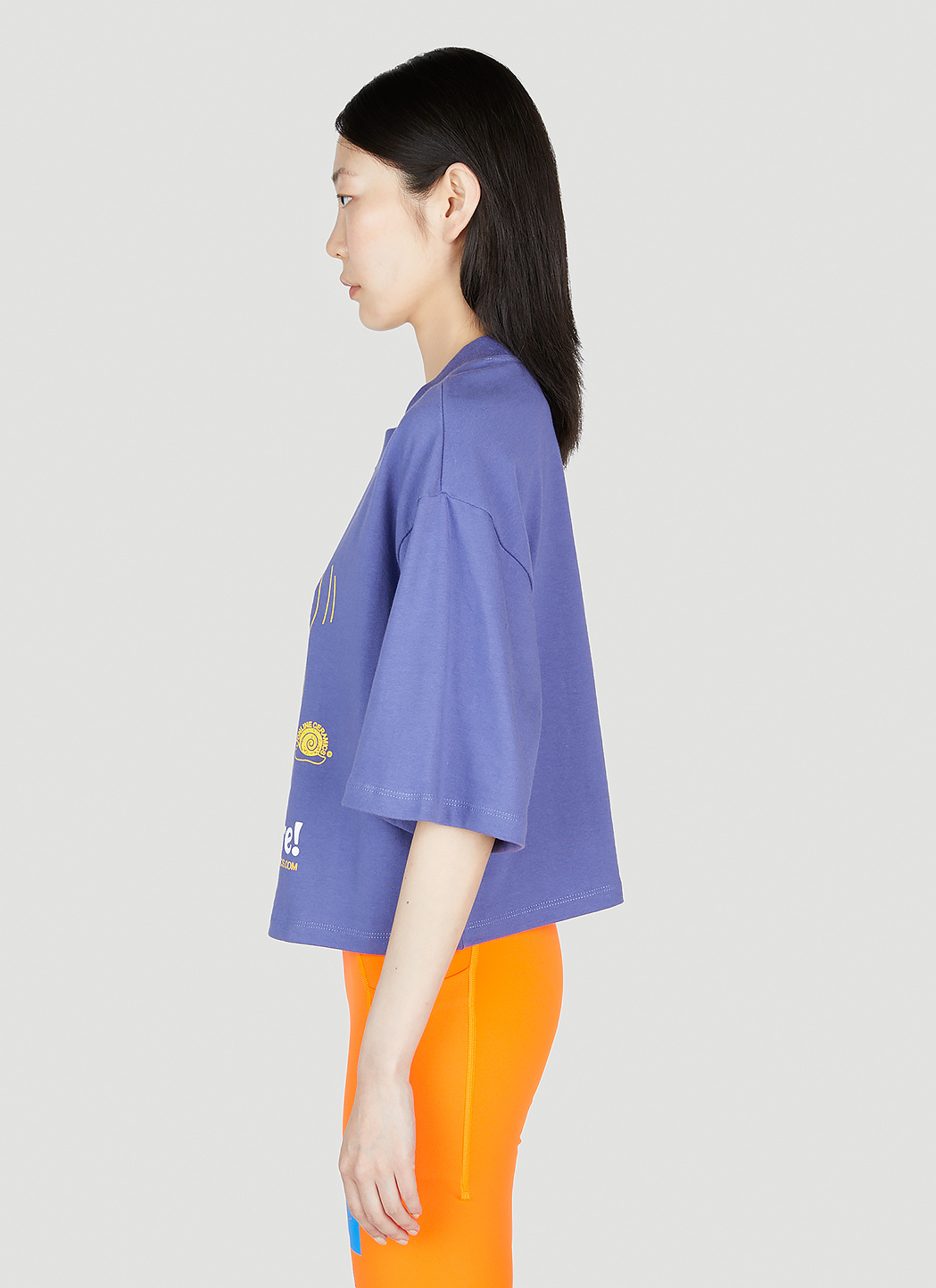 Shop The North Face X Online Ceramics Graphic-printed Cropped T-shirt In Purple