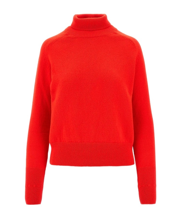 Shop Victoria Beckham Roll-neck Wool Jumper In Red