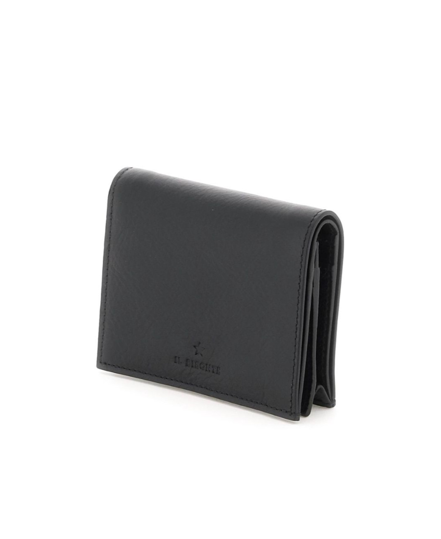 Il Bisonte Flap Slit-pocket Small Wallet In Black