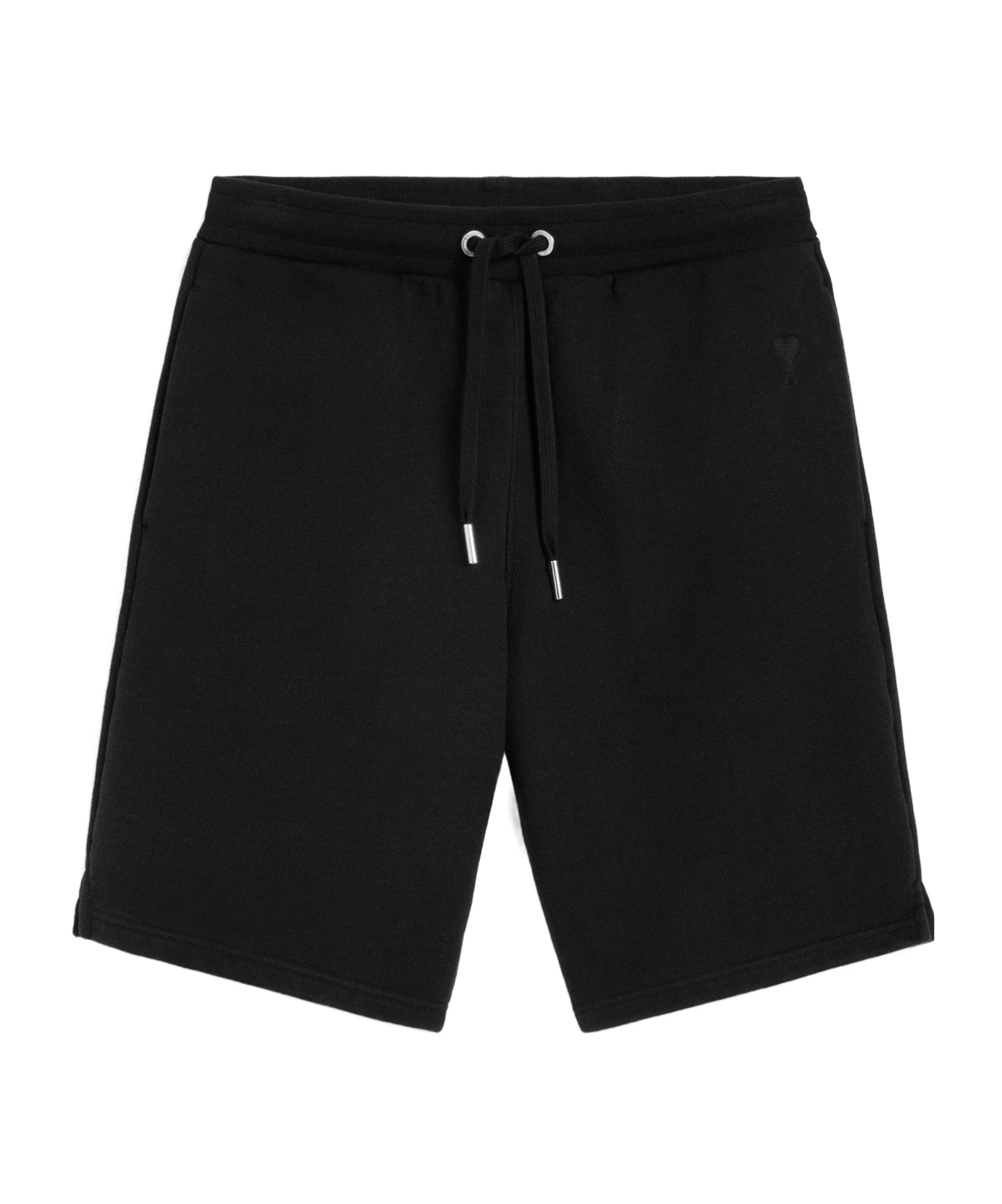Shop Ami Alexandre Mattiussi Ami Ami De Coeur Logo Embroidered Drawstring Shorts In Black