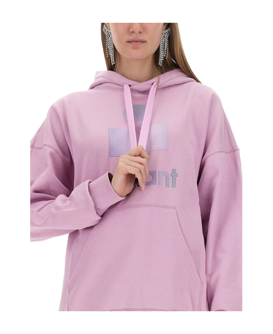Shop Isabel Marant Étoile Mansel Oversized Hooded Sweatshirt In Purple