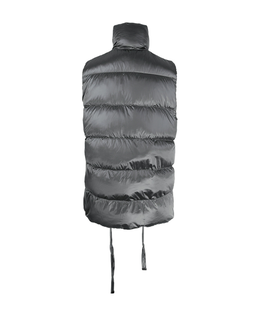 Max Mara Sleeveless Vest Down Jacket In Gray