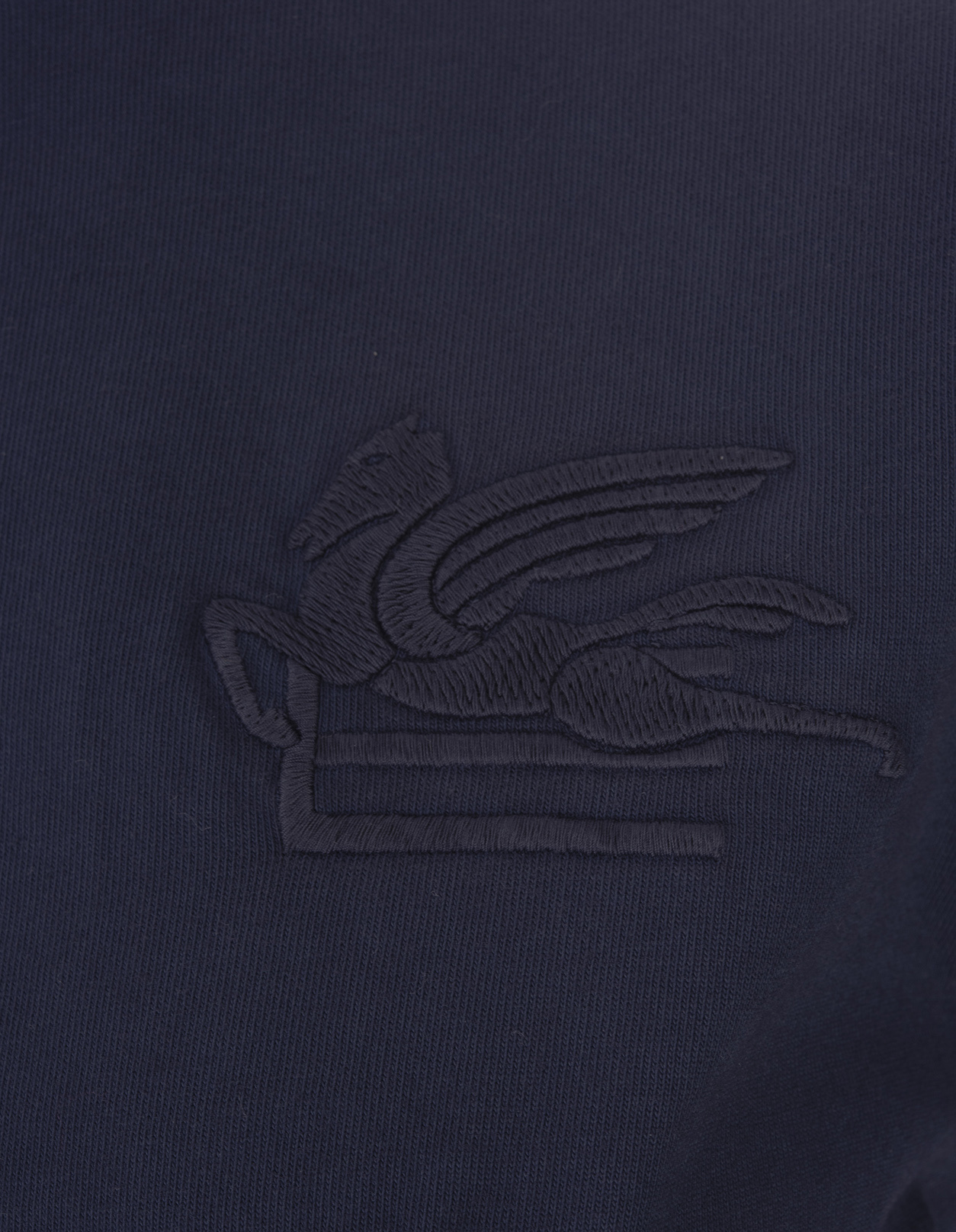 Etro Logo-embroidered Fitted T-shirt In Black