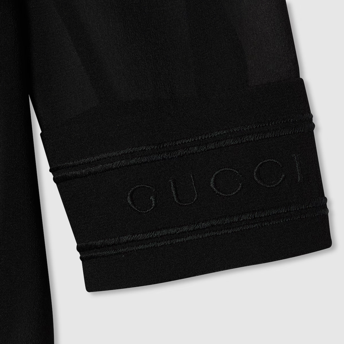 Shop Gucci Silk Blouse In Black